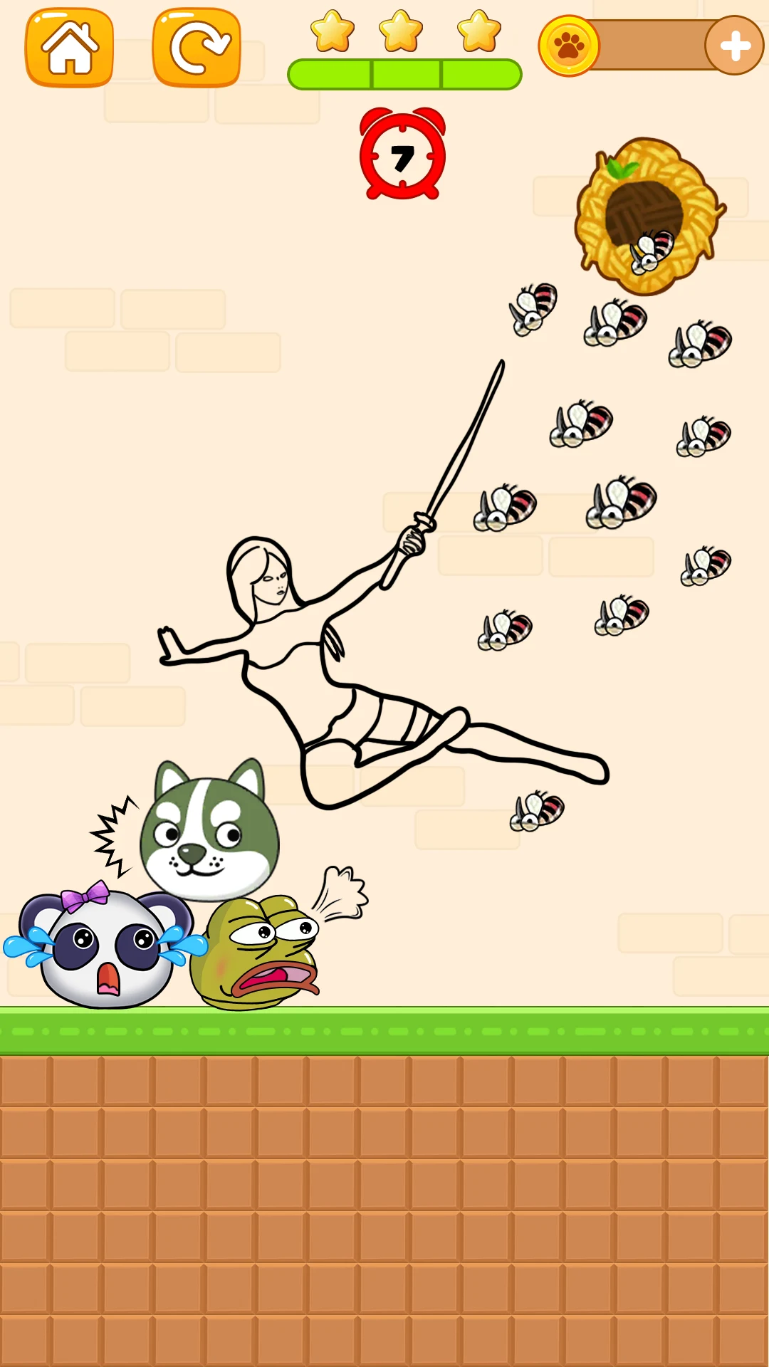 Draw to Save: Dog Puzzle screenshot