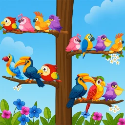 Biểu tượng Sort Màu Chim: Puzzle Game